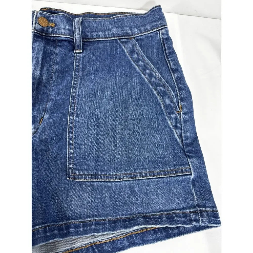 J. CREW Denim Shorts‎ Women Pockets High Rise 31 Medium Wash